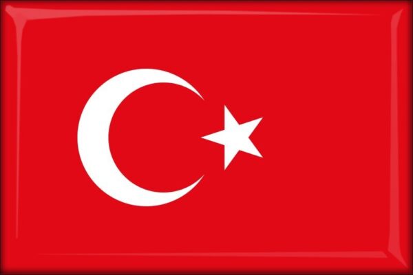 Turkey - Flag - Resin fridge magnet
