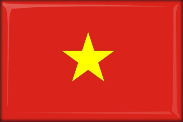 Viet Nam - Flag - Resin fridge magnet