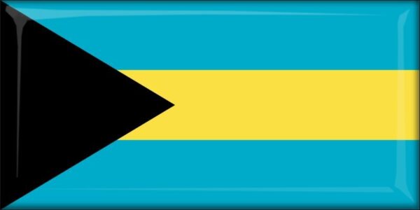 Bahamas - Flag - Resin fridge magnet