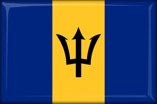 Barbados - Flag - Resin fridge magnet