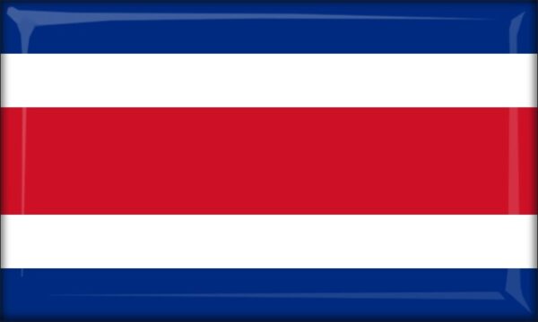 Costa Rica - Flag - Resin fridge magnet