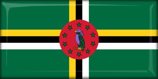 Dominica - Flag - Resin fridge magnet