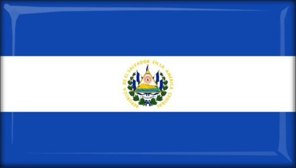 El Salvador - Flag - Resin fridge magnet