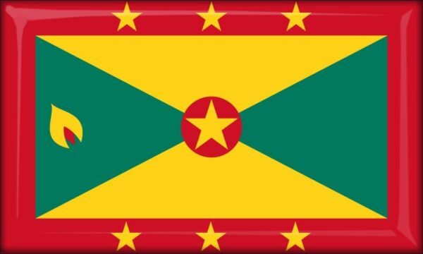 Grenada - Flag - Resin fridge magnet