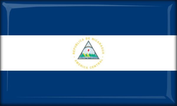 Nicaragua - Flag - Resin fridge magnet