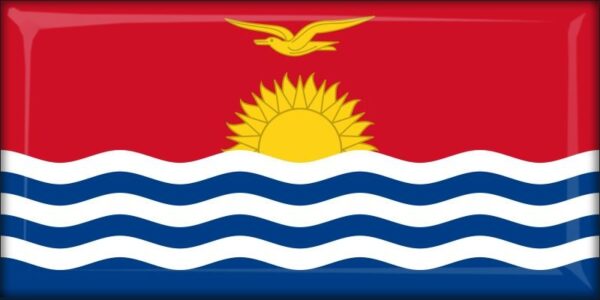 Kiribati - Flag - Resin fridge magnet