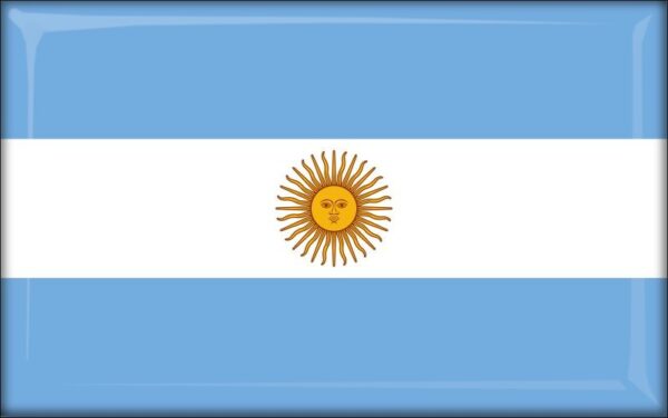 Argentina - Flag - Resin fridge magnet