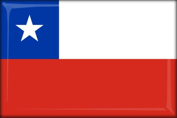 Chile - Flag - Resin fridge magnet