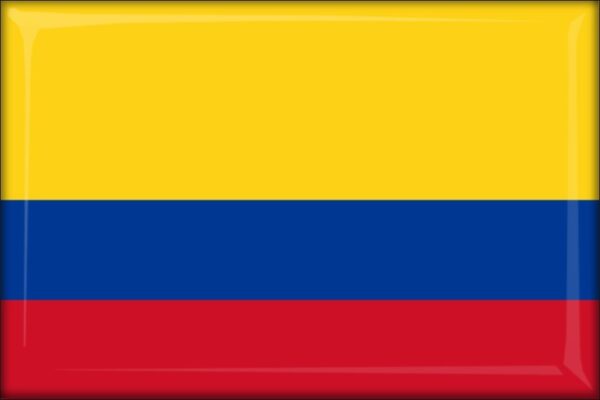 Colombia - Flag - Resin fridge magnet
