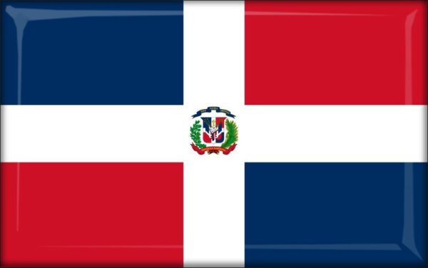 Dominican Republic - Flag - Resin fridge magnet