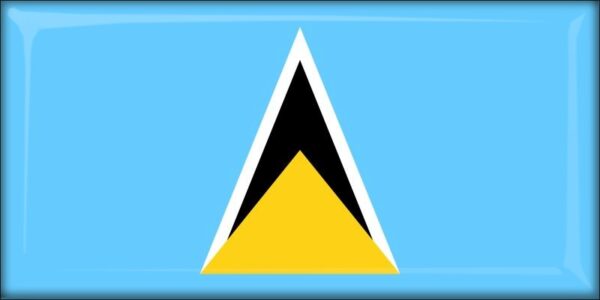 Saint Lucia - Flag - Resin fridge magnet