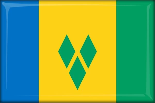 Saint Vincent and the Grenadines - Flag - Resin fridge magnet