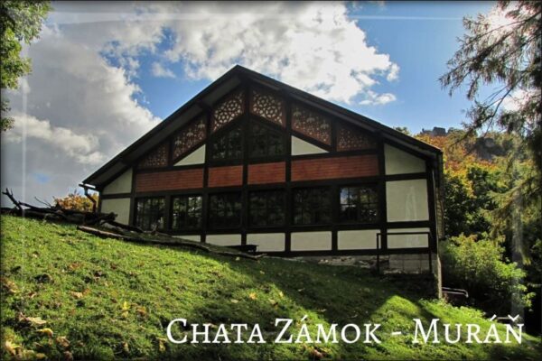 Mountain Hut Zámok under Muráň Castle - Resin fridge magnet