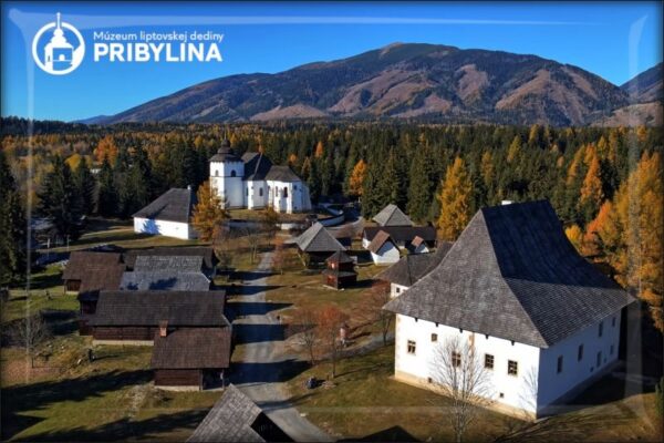 Open-air museum Pribylina - Panorama - Resin fridge magnet