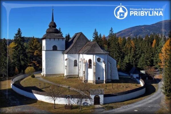 Open-air museum Pribylina - church - Resin fridge magnet