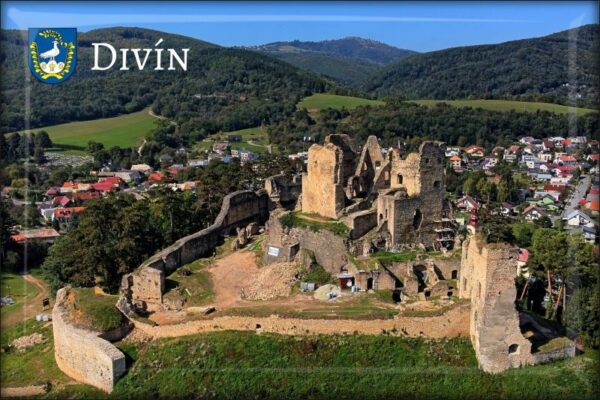 Divín Castle II. - Resin fridge magnet