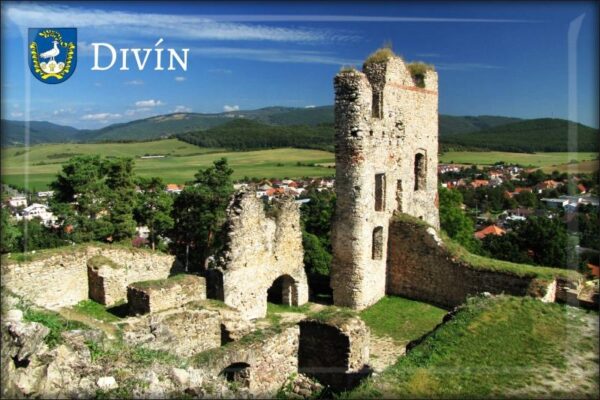 Divín Castle IV. - Resin fridge magnet