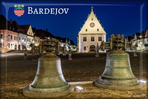 Bardejov - Night bells - Resin fridge magnet