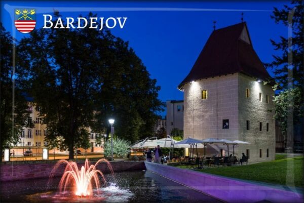 Bardejov - singing fountain - Resin fridge magnet