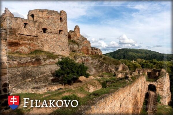 Fiľakovo Castle III. - Resin fridge magnet