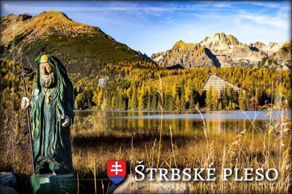Štrbské Pleso - waterman - Resin fridge magnet