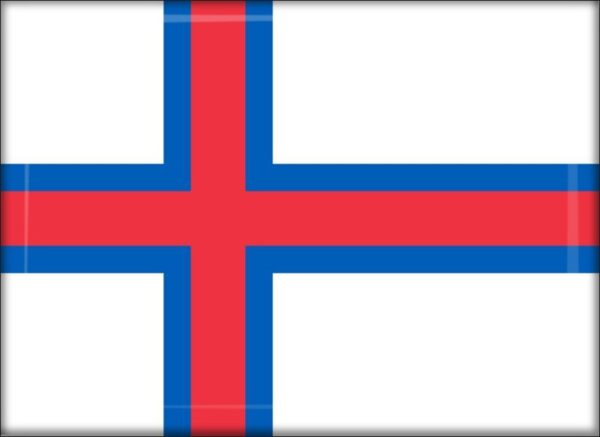 Faroe Islands - Flag - Resin fridge magnet