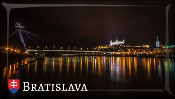 Night Bratislava III. - Resin fridge magnet
