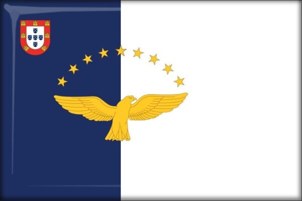 Azores Islands - Flag - Resin fridge magnet