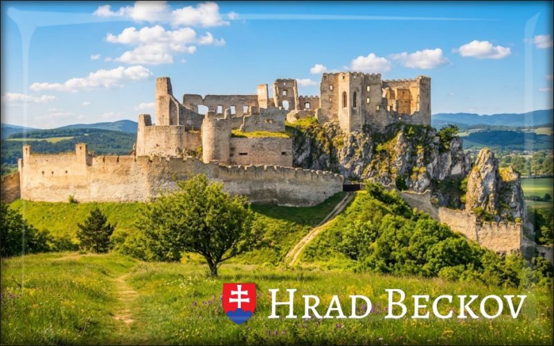 Beckov Castle - Resin fridge magnet