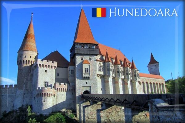 Romania - Hunedoara - Corvin Castle - Resin fridge magnet