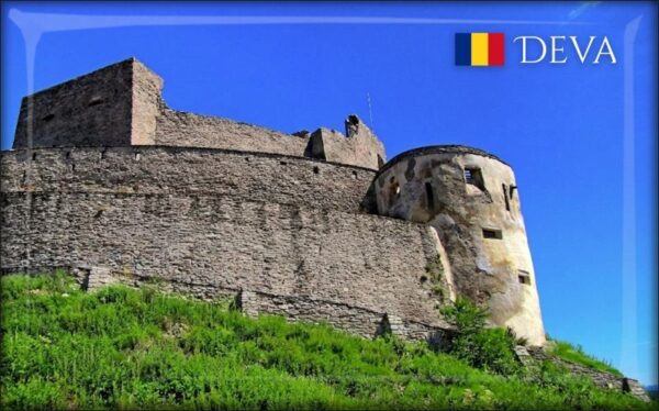 Romania - Deva Fortress - Resin fridge magnet