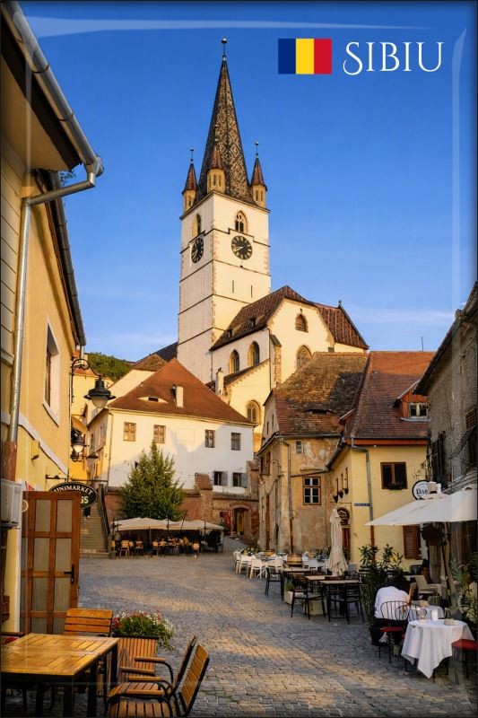 Romania - Sibiu - 2 - Resin fridge magnet