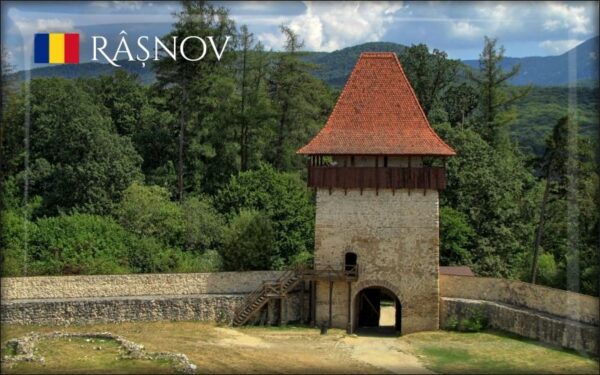 Romania – Rasnov Fortress - Resin fridge magnet