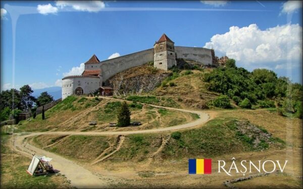 Romania - Rasnov Fortress - 2 - Resin fridge magnet